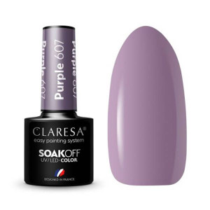 CLARESA Lakier hybrydowy PURPLE 607 -5g