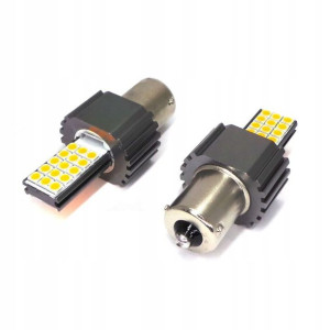 Żarówki Led Bau15s 12v 24v Canbus 1800lm Pomarańcz