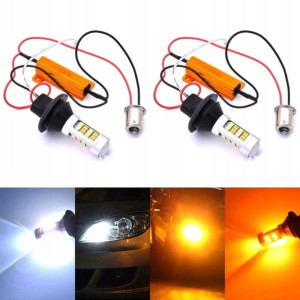 Żarówki LED PY21W BAU15S 12V CANBUS kierunek +DRL