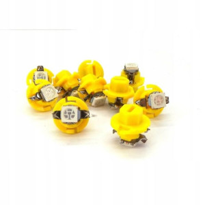 Żarówka LED COB B8.3 Bx8,3 12V 0,2W KOLORY zółta