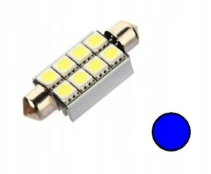 Żarówka LED SV8.5 12V CANBUS 160lm 42mm NIEBIESKA