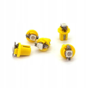 Żarówka LED COB B8.4 Bx8,4 12V 0,25W KOLORY żółta