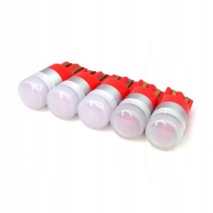 Żarówka LED W5W T10 12V CANBUS 190lm CZERWONA