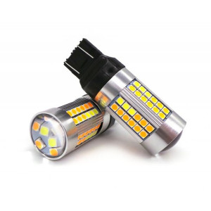 Żarówka LED 7443 12V 2500lm CAN biało-pomarańczowa
