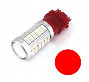 Żarówka LED 3156 P27W 12V 1000lm CANBUS czerwona