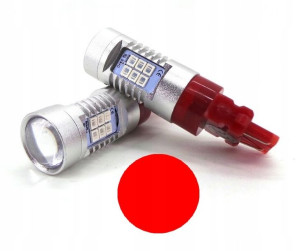 Żarówka LED 3157 P27/7W 12V 24V 2000lm czerwona CA