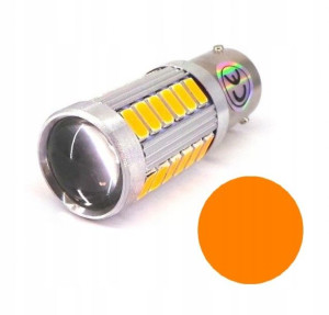 Żarówka LED BAU15S PY21W 12V 24V 1300lm pomarańcz