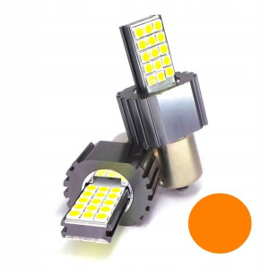 Żarówka LED BAU15S PY21W 12V 24V 2800lm pomarańcz