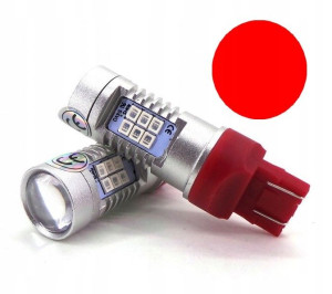 Żarówka LED 7443 12V 24V CANBUS 2000lm czerwona