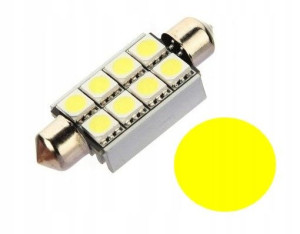 Żarówka LED SV8.5 12V CANBUS 160lm 42mm ŻÓŁTA