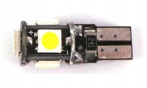 Żarówka Led T10 12v Canbus 1.5w 120lm Biały Ciepły