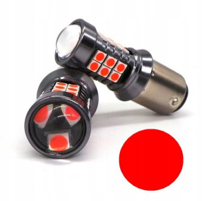 Żarówka LED BAY15D 12V 24V CANBUS 1400lm czerwona