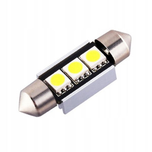 Żarówka LED SV8.5 12V 75lm CANBUS 39mm ciepły biał