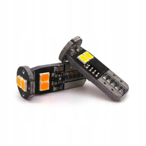 Żarówka LED T10 W5W 12V 18V 4W 400lm Pomarańczowa