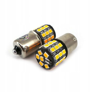 Żarówka LED P21W BA15S R10 12V CANBUS pomarańczowa