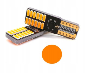 Żarówka LED T10 W5W W10W W16W 24V 300lm ORANGE
