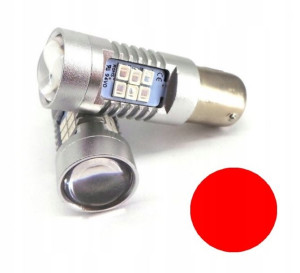 Żarówka LED BAW15S 12V 24V CANBUS 2000lm czerwona