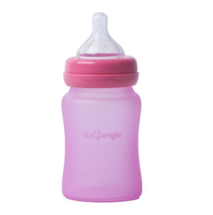 Butelka szklana dla niemowląt 150 ml Różowa Bo Jungle B-Thermo Butelka