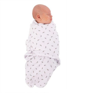 Otulacz dla niemowlaka Bo Jungle B-Wrap do 4 m-cy Grey Feathers