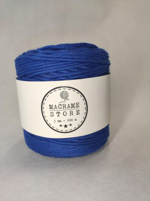 Sznurek do makramy bawełniany royal-blue 3MM/200M