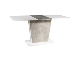Stół Calipso Biały Mat / Szary (efekt Betonu) 110(145)x68,6 In
