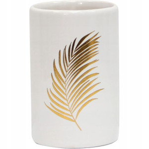Kubek łazienkowy ceramiczny ORBELLA WHITE GOLD