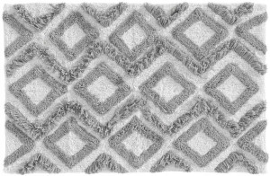 Dywanik łazienkowy bawełna 50x80 IKATIS WHITE/GREY