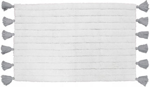 Dywanik łazienkowy bawełniany MINATIS WHITE/GREY