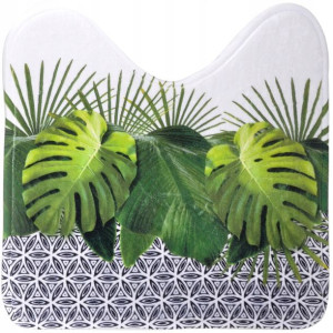 Dywanik łazienkowy pod WC 45x45 cm GRAPHIC JUNGLE