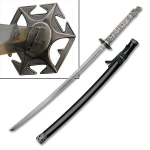 Miecz, Katana Japońska Z Piękną Tsubą Sw-05