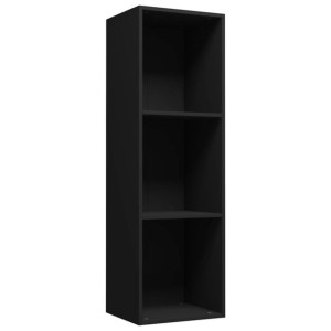 Regał Na Książki Szafka Tv Czarny 36x30x114 Cm
