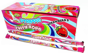 Żelki Jojo Stripple Taffy Rope Truskawka 60 Sztuk 1500g