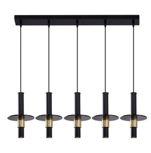 Lampa wisząca Alvito 5 Czarny 0537 - Amplex