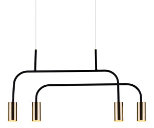 Lampa wisząca Vai 4 Czarny 0287 - Amplex