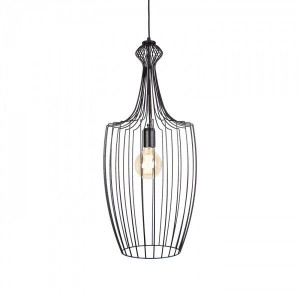 Lampa wisząca klatka Luksor L black czarna loftowa 8847 - Nowodvorski