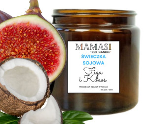 Figa Z Kokosem 120Ml Świeca , Świeczka Sojowa Zapacho