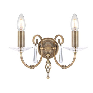 Aegean kinkiet 2 punktowy mosiądz AG2-AGED-BRASS - Elstead Lighting