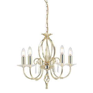 Aegean żyrandol 5 punktowy złoty AG5-POL-BRASS - Elstead Lighting