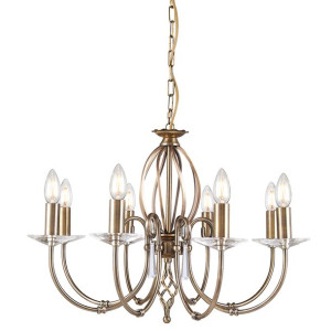 Aegean żyrandol 8 punktowy mosiądz AG8-AGED-BRASS - Elstead Lighting