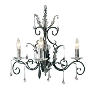 Amarilli żyrandol 3 punktowy czarny AML3-BLK-SILVER - Elstead Lighting