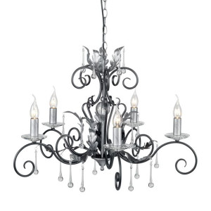Amarilli żyrandol 5 punktowy czarny AML5-BLK-SILVER - Elstead Lighting