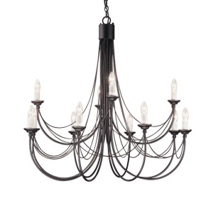 Carisbrooke żyrandol 12 punktowy czarny CB12-BLACK - Elstead Lighting