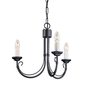 Chartwell żyrandol świecznikowy 3 czarny CH3-BLACK - Elstead Lighting