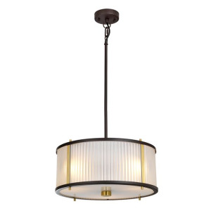 Corona lampa wisząca 3 punktowa brązowa DL-CORONA-3P-BAB - Elstead Lighting