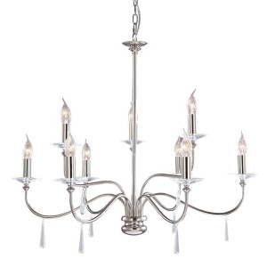 Finsbury Park żyrandol 9 punktowy chrom FP9-POL-NICKEL - Elstead Lighting