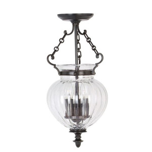 Finsbury Park lampa wisząca brązowa FP-P-S-OLD-BRZ - Elstead Lighting