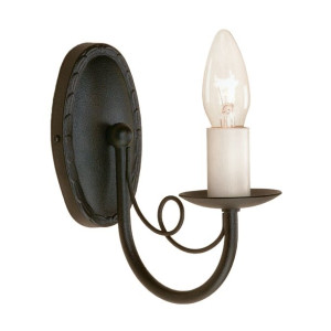 Minster kinkiet czarny MN1-BLACK - Elstead Lighting