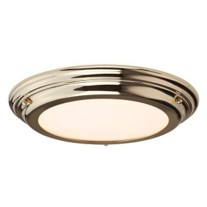 Welland plafon LED łazienkowy IP54 mosiądz WELLAND-F-PB - Elstead Lighting