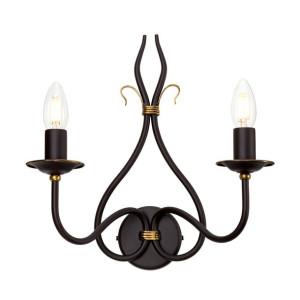 Windermere kinkiet 2 punktowy brązowo złoty WM2 - Elstead Lighting