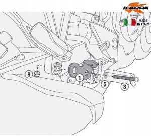 Kappa Kappa Adapter Stelaża Kl1121 Klx1121 Honda